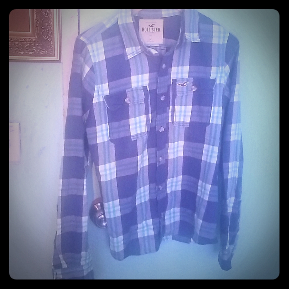 Boys Hollister slim fit flannel button down